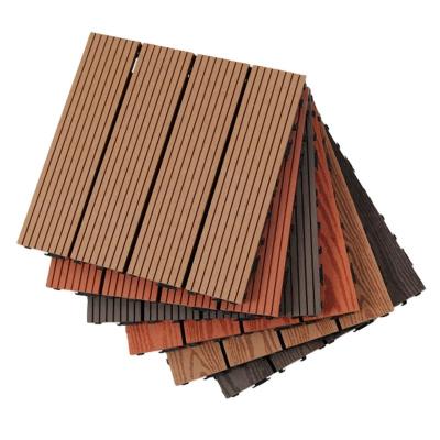 China Waterproof Wood Plastic Composition Decking Balcony Flooring Outdoor Furniture DIY WC Decking Flooring for sale