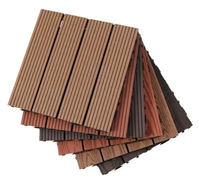 China Factory Supply Waterproof Wpc Outdoor Wpc Flooring Tiles Interlocking DIY Deck WPC Decking for sale