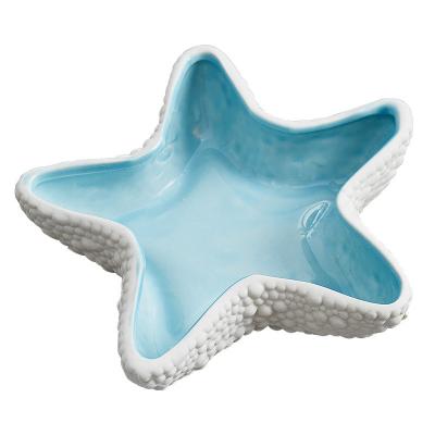 China Sustainable Nordic Ceramic Conch Shape Jewelry Storage Tray Keys Holder for sale