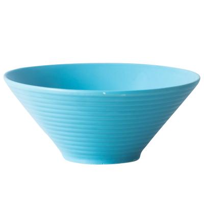 China Sustainable Large Color Glazed Cone Shape Ceramic Noodle Bowl for sale