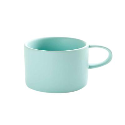 China Sustainable Creative Nordic Style Matt Glazed Cylinder Shape Ceramic Coffee Mug for sale