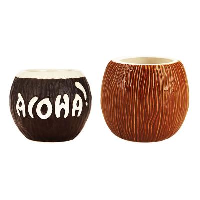 China Vintage tiki mug Hot Selling Ceramic Coconut TIKI Mug for sale