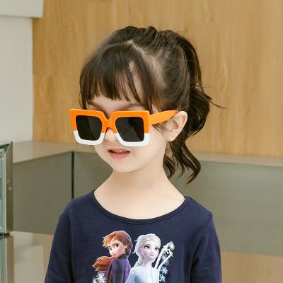 China High Quality 2022 Hot Wholesale Square Girls Square Sunglasses Baby Sun Glasses Baby Personality Color Block Boy Sun Glasses Luxury Oversized Eyewear for sale