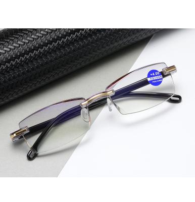 China New hot thin reading glasses for men optical frames wholesale rimless glasses frames women blue light tr90 blocking glasses sights for sale