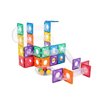 China 2021 Building Toy New Arrival BPA Free Magnetic 100 Marble Tiles Montessori Educational Toy for sale