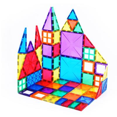 China Building Toy New Magnetic 100 Pcs Building Blocks Bricks Magnet Learning Educational Magnetic 3D Tiles for sale