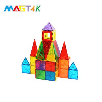 China Eco-Friendly Building Toy Kids Learning Magnetic Toy Tiles Magnetic Building Block Sets Magnetic Construction Toy for sale