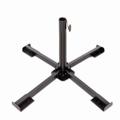 China Good Quality Modern Black Steel Patio Garden Umbrella Foldable Cantilever Base 85X85X33(H)mm For Outdoor for sale