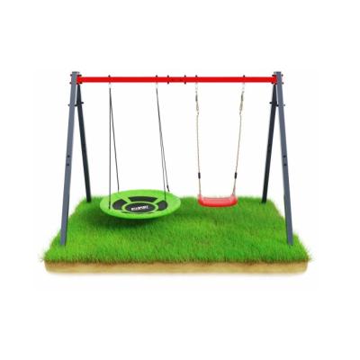 China Wholesale 600D Oxford Modern Steel Frame 210D Oxford Cloth Outdoor Garden Child Swing Set With Mesh Net for sale