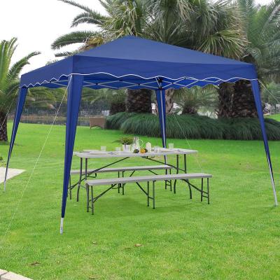 China Wholesale 3*3m Polyester Roof Fabric Blue Polyester Patio Garden Color 180g Portable Folding Gazebo for sale