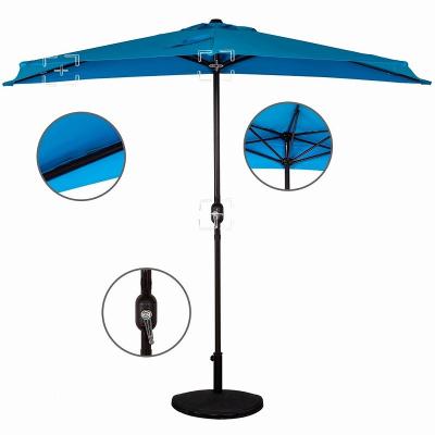 China 270*135cm Modern Wholesale 160g Polyester Seel Half Frame Garden Event Outdoor Patio Umbrellas for sale