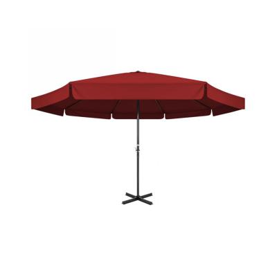 China Modern High Quality Polyester 180g Polyester Alu Super Sun Large View Patio Umbrella With Cross Base for sale