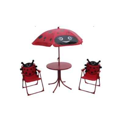 China 2022 Modern New Arrival 210D Oxford Cloth 4 Sets Kids Table Chair Garden Patio Set With Umbrella for sale