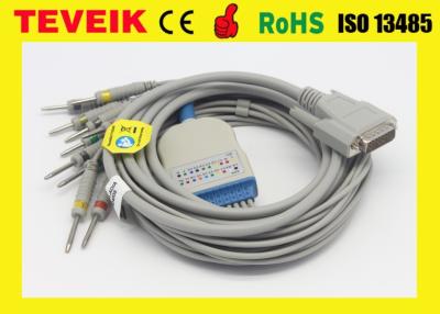 China Cabo de Schiller ECG com 10 cabo integrado do ECG da banana 4,0 AHA dos leadwires à venda