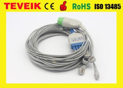 China Cabo reusável das ligações TPU ECG de Spacelabs 5 da fábrica de Teveik para o monitor paciente, 17pin redondo à venda