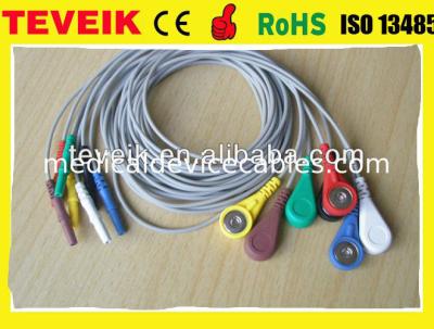 China Leadwire médico de Holter ECG del dinar 1,5 de las ventajas del precio de fábrica de Teveik 7 para el monitor paciente en venta