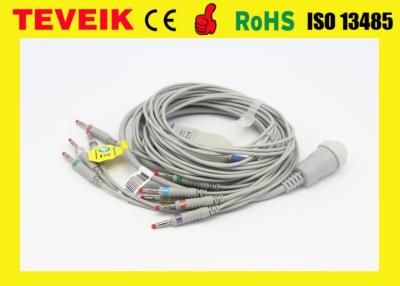 Cina Cavo di elettrocardiogramma del cavo di Kenz 10, 103/106 di cavo paziente del ecg e leadwires 16pin rotondo senza resistenza in vendita