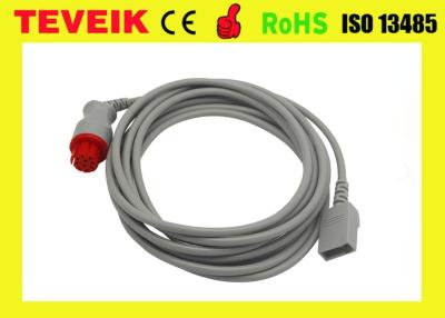 China Datex IBP kabel, ronde 10pin aan de adapter van Utah voor lucht-Schilden zoals-100 zoals-441/Datex-Ohmeda AS3 AS5 Te koop