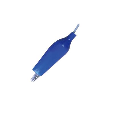 China Blue Cover Eeg Cup Cable DIN 2 Plug 1m Crocodile Clip Medical Usage Durable for sale