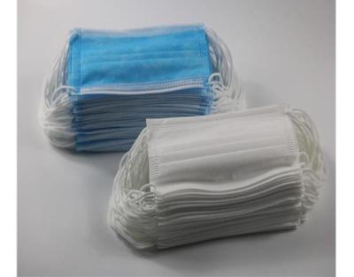 China Breathable Safety Disposable Face Mask 3 Layer Filter With Elastic Earloop for sale