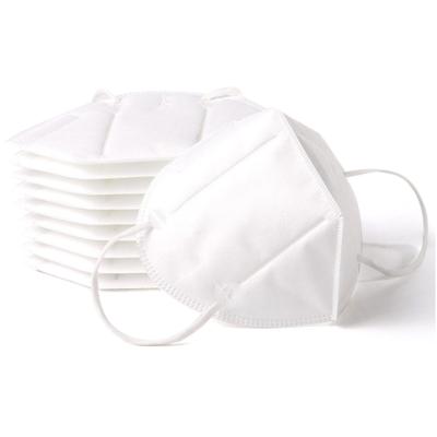 China Facial Masks KN95 Disposable Face Mask Non Valve 5 Layer White Color GB2626-2006 Approved for sale