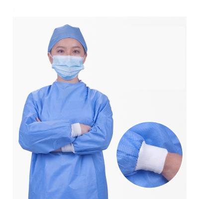 China Isolation Gown CE/FDA Hooded SMS 45g Disposable Protective Gowns for sale