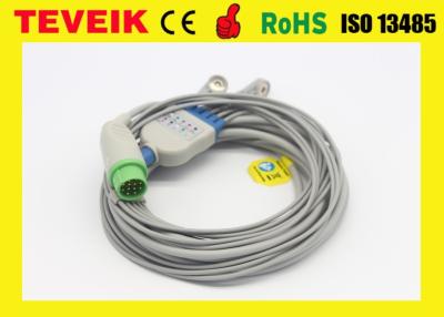 China Cable médico de la ronda 12pin TPU ECG de Kontron 7135B de la fábrica de Shenzhen para el monitor paciente en venta