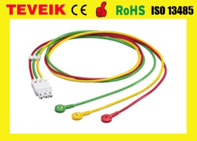 China As ligações médicas do cabo 3 do ECG do cabo M1674A do monitor paciente ECG de HP agarram o IEC à venda