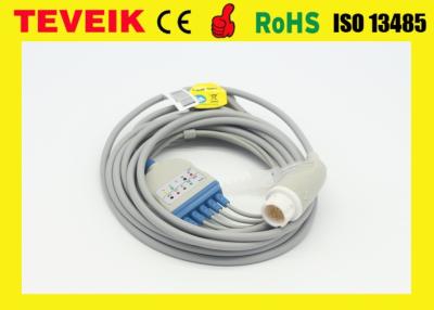 China Teveik Manufacturer Reusable Medical Mindray 5 leads Round 12pin ECG Cable for Patient Monitor for sale