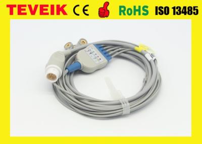 China Teveik Factory Mindray Reusable Round 12pin 5 leads ECG Cable For PM7000 Patient Monitor for sale