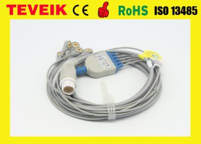 China Medical Reusable Mindray One Piece Round 12pin ECG cable For BeneView T5 Patient Monitor for sale