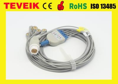 China Teveik Factory Medical Mindray Round 12pin 5 leads ECG Cable Compatible With Beneview T5,T6,T8 for sale