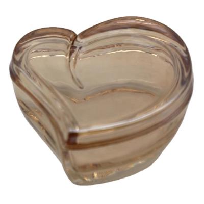 China Europe Glass Tableware Container Jar Heart Shape Gift Box Glass Color Clear Or As Request for sale