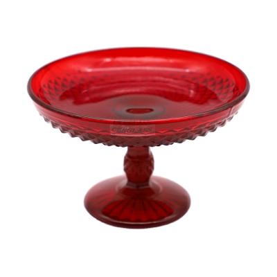 China Glass Viable Dessert Cocktail Tableware Cake Dish Clear And Color for sale