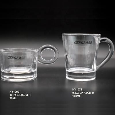 China Viable Tableware Cocktail Glass Drinking Glass Cup Coffee Mug With Handle Color Clearly for sale