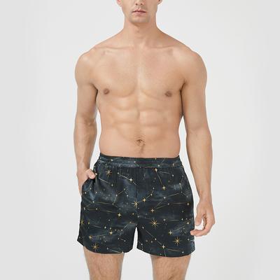 China Wholesale Summer Luxury High Quality Breathable Custom Printed Mens Silk Shorts With Pocket for sale