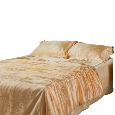 China Factory wholesale production antibacterial comfortable one piece silk bedspread 100%silk fitted sheet for sleep for sale