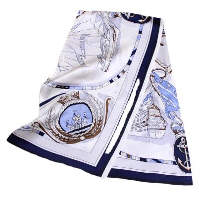 China Soft and Comfortable Thin Square Bestselling Silk Scarf Digital Printing Square Silk Scarves for Women for sale