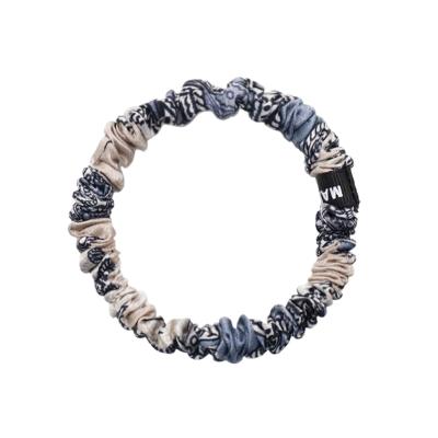 China Wholesale New Design Different Fashion Ribbon Printing Silk Hair Scrunchies Long For Women for sale