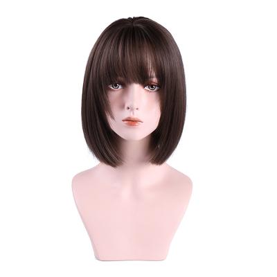 China Silky Straight Wave Shoulder Length Short Hair European and American Cosplay Wig for sale