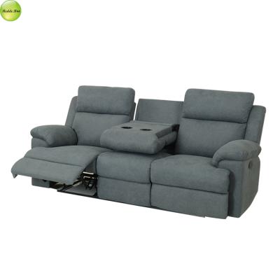 China Inflatable Sit Relax Sofa Chair Theater Fabric Recliner Sofa With Cup Holder Home Furniture for sale