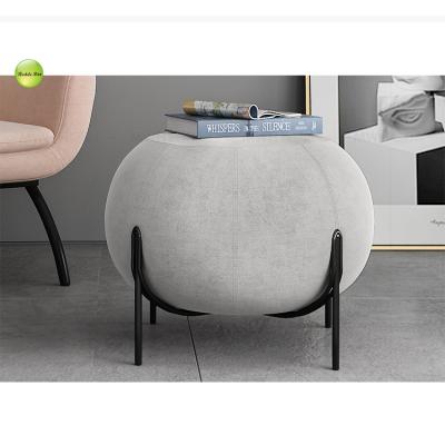 China (Size) China Furniture Factory Living Room Small Size Velvet Round Stool Adjustable Fancy Cheap Stool Chair for sale