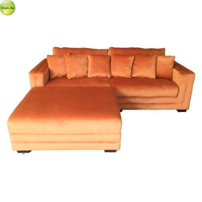 China (Other) American Orange Single Velvet Adjustable Sofa Sets Home Sofa In Guangzhou From Tuffted Uphostery Fabric for sale