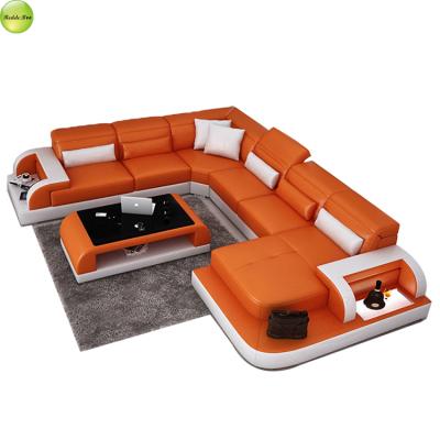 China Genuine Leather Sofa Set Night Club Sectional Corner Waistline Sofa (The Other) Adjustable Luxury Indoor Upholstery Large for sale