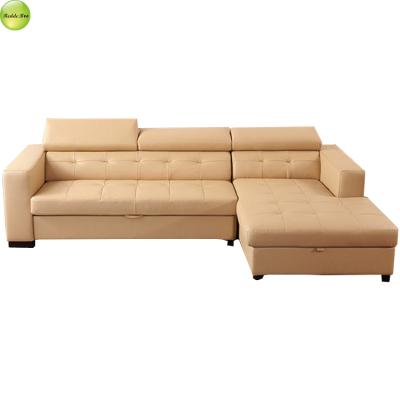 China Sofa Bed I Shaped Bedroom Button Leather Sofa Come Bed Pull Out Sofa Bed Wooden Furniture for sale