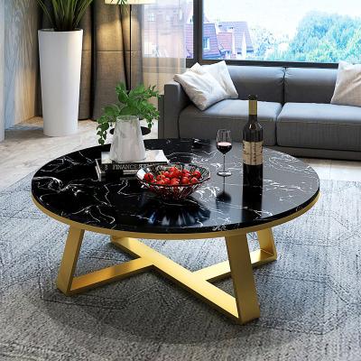 China Wholesale Modern Living Room Table Wholesale Gold Stainless Steel Marble Luxury Marble Top Center Frame Coffee Table for sale