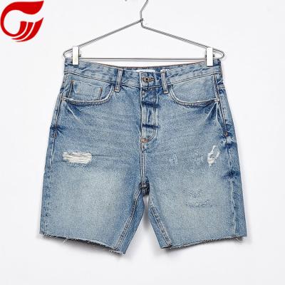 China Breathable Man Shorts Regular Fit Distressed Jeans for sale