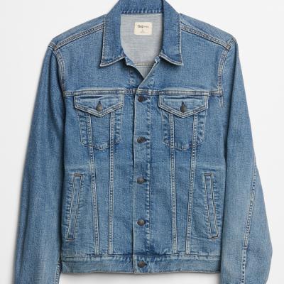 China Sustainable denim jacket for men with pocket for sale