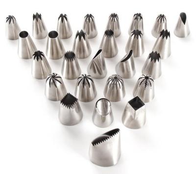 China Sustainable Hot Sale Stainless Steel Cake Nozzle Icing Piping tips nozzle Cake Decorating Piping Baking Nozzles Cake Tools for sale