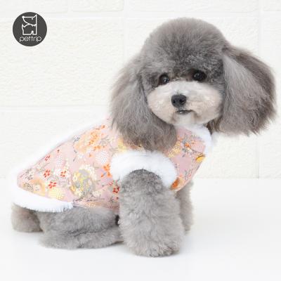 China Small Stocked Warm Coat Pet Clothing Chinese Design Dog Clothes Pet Clothes And Accessories Winter Pet for sale